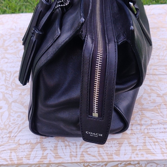 Coach Legacy Chelsea Leather Satchel Black - Picture 4 of 17